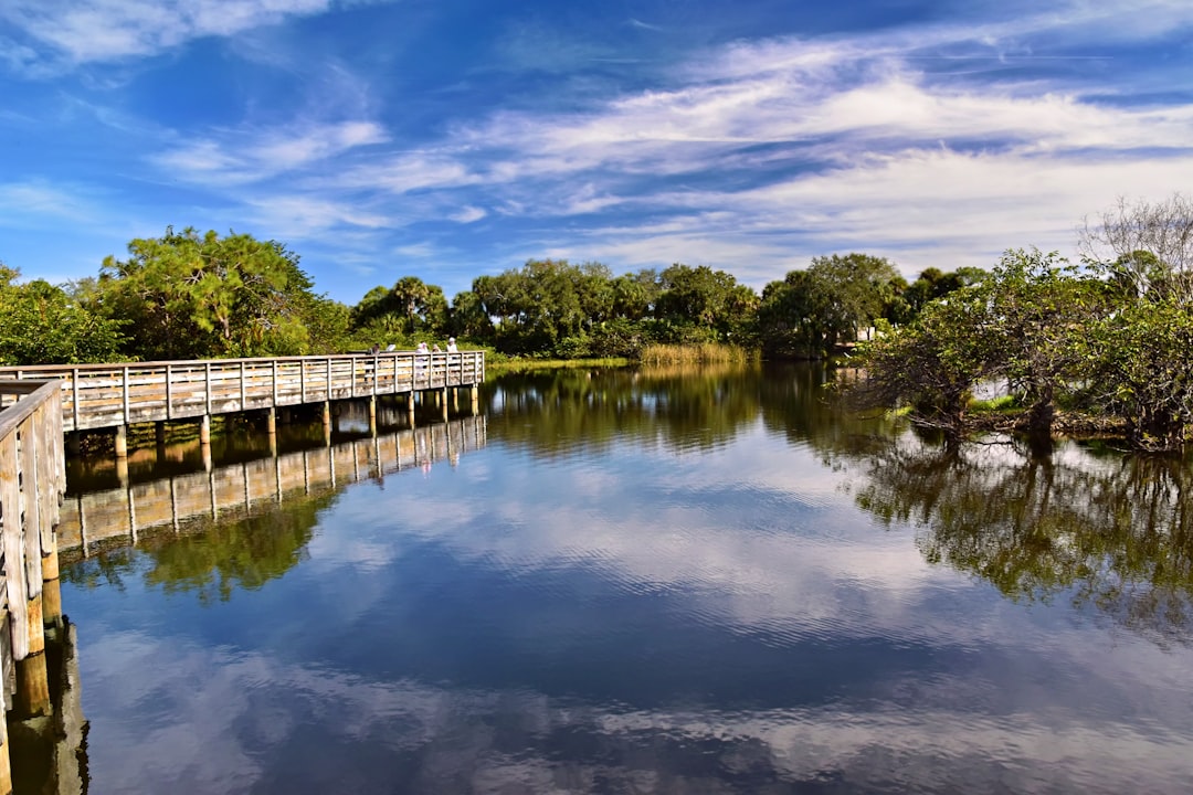 Best lakes to boat in Florida - kayaker paddling on scenic Florida freshwater lake
