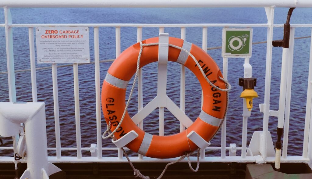 Boater checking boating license requirements