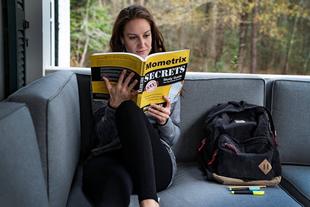 Person studying materials