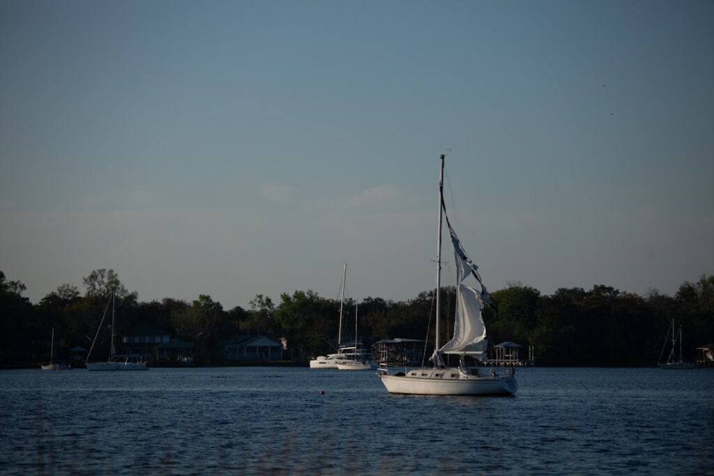 Recreational boating scene